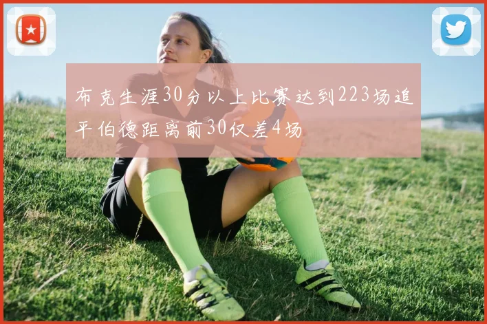 布克生涯30分以上比赛达到223场追平伯德距离前30仅差4场
